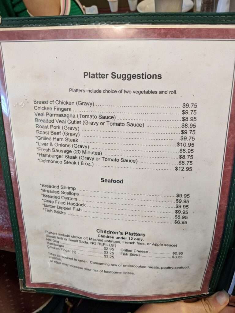 Schwalm’s Cleona Restaurant menu 6