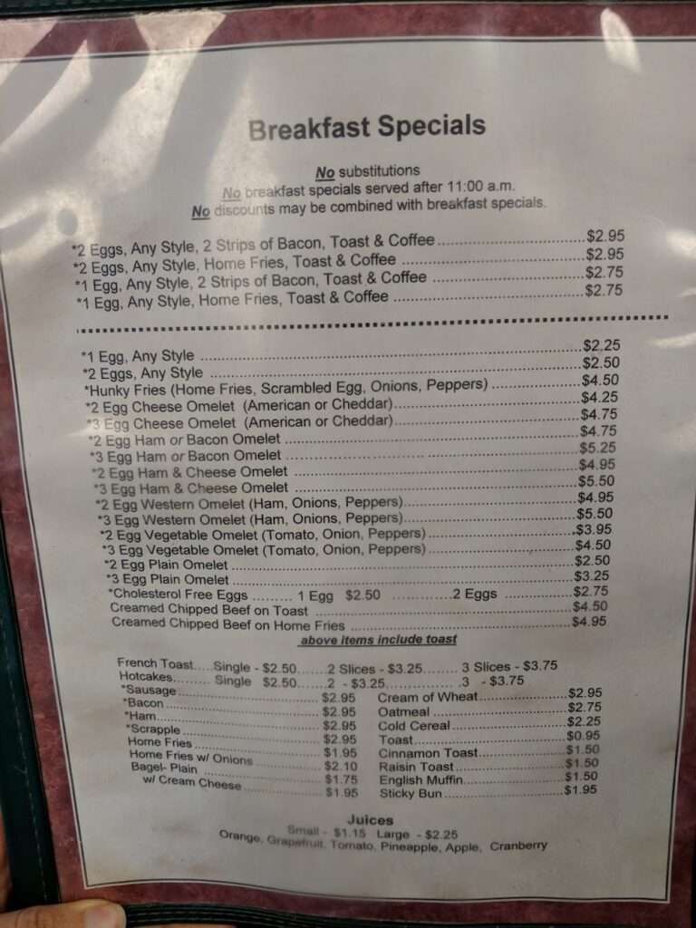 Schwalm’s Cleona Restaurant menu 5